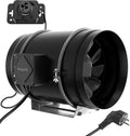 200 mm Einstellbarer Rohrventilator, 3000 RPM EC-Motor, für Heiz- und Kühlsysteme, Wachstumszelte, Heim- und Hydrokulturbelüftung