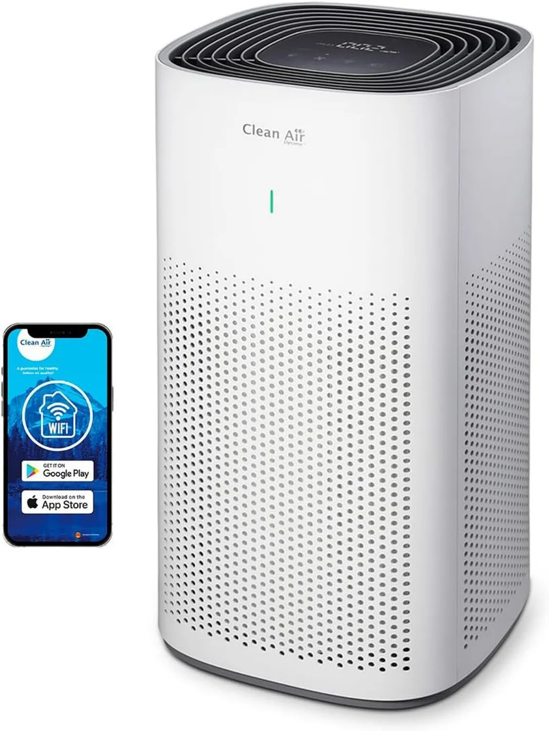 Smart Luftreiniger CA-507 mit HEPA-Filter und Ionisator - Ultra-leise: <10dB(A) im Schlafmodus - 350m³ saubere Luft - Für Räume bis 70m²