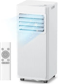 Tragbare 7000 BTU Klimaanlage, 4-in-1 Gerät mit Abluftschlauch, 4m Fensterdichtung, bohrfrei für Kipp- und Dachfenster, Kühlen & Entfeuchten bis 25m², Alpinweiß