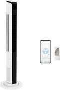 Bonnlo Turmventilator mit App-Steuerung und Fernbedienung, 60° Oszillation, 3 Geschwindigkeiten, Weiß