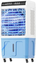 Mobiler Luftkühler mit Ventilator, 3 Geschwindigkeiten, leise 120° Oszillation, großer Wassertank, Rollen für Büro