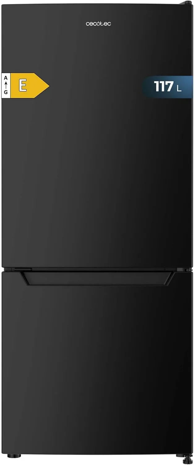 Cecotec Bolero CoolMarket No Frost Kühl-Gefrierkombination 117L, Schwarz, Klasse E, Schnellgefrierfunktion