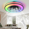 Deckenventilator 50W mit LED-Licht, Fernbedienung, Farbtemperatur 3000K-6500K, RGB, 6 Geschwindigkeiten, Timer & Speicherfunktion