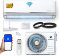 Split-Klimaanlage 24000 BTU mit Heizfunktion, 7,2kW A++ Energieklasse, WiFi-Steuerung, 4D Luftstrom, Auto-Reinigung, R32-Kältemittel