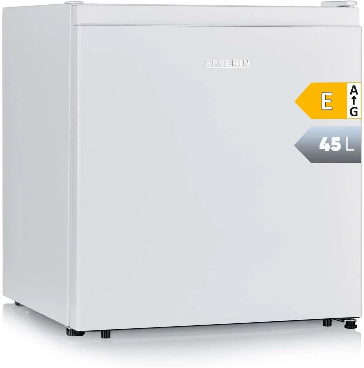 SEVERIN Mini-Kühlschrank, leise, mit Gefrierfach, 45L Volumen, wechselbarer Türanschlag, weiß