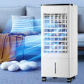 Mobiler Verdunstungskühler mit 9L Tank und 15h Timer, leise Klimaanlage ohne Abluftschlauch, Ventilator und Luftbefeuchter für Zuhause