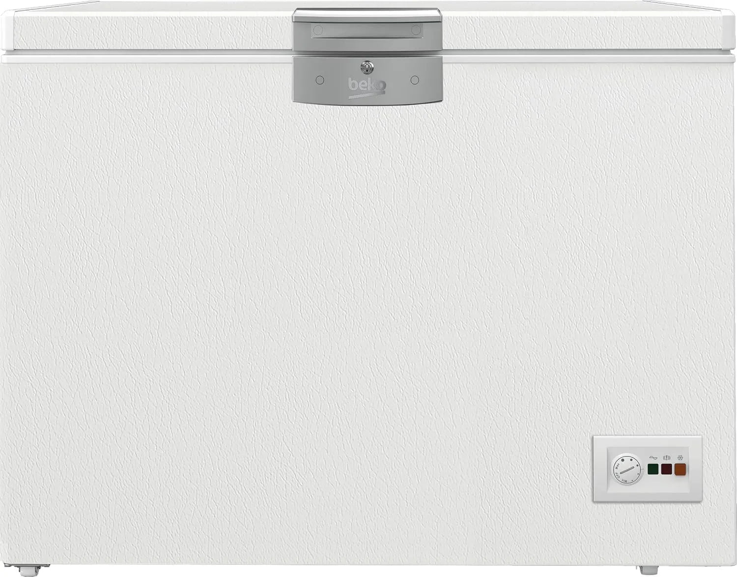 Beko HSM22340 Kühltruhe, 230L, leise 35 dB, 2 Körbe, LED-Anzeige, abschließbar, Rollen