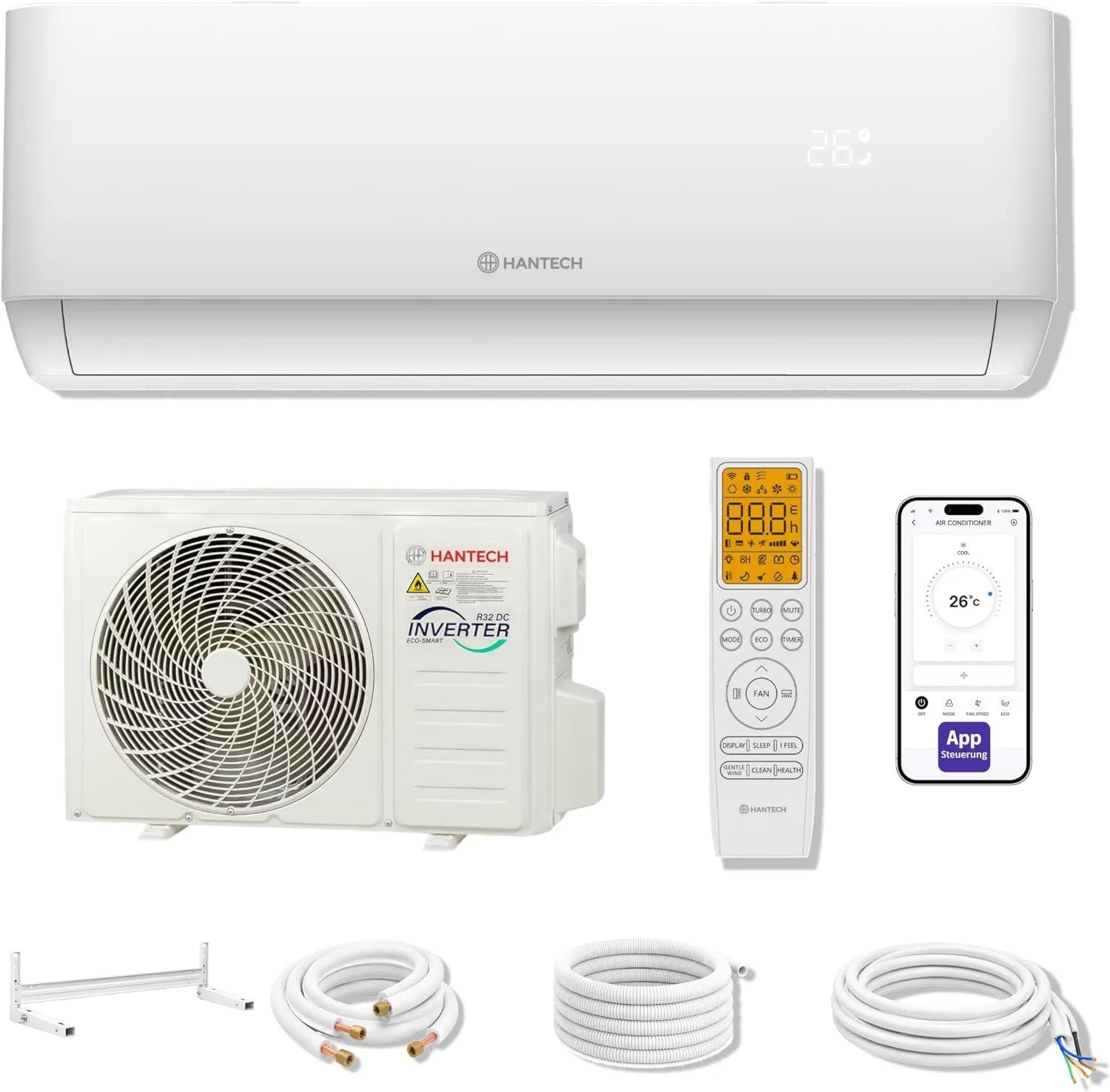 HANTECH H-PRO 18000 BTU Inneneinheit Klimaanlage in Weiß
