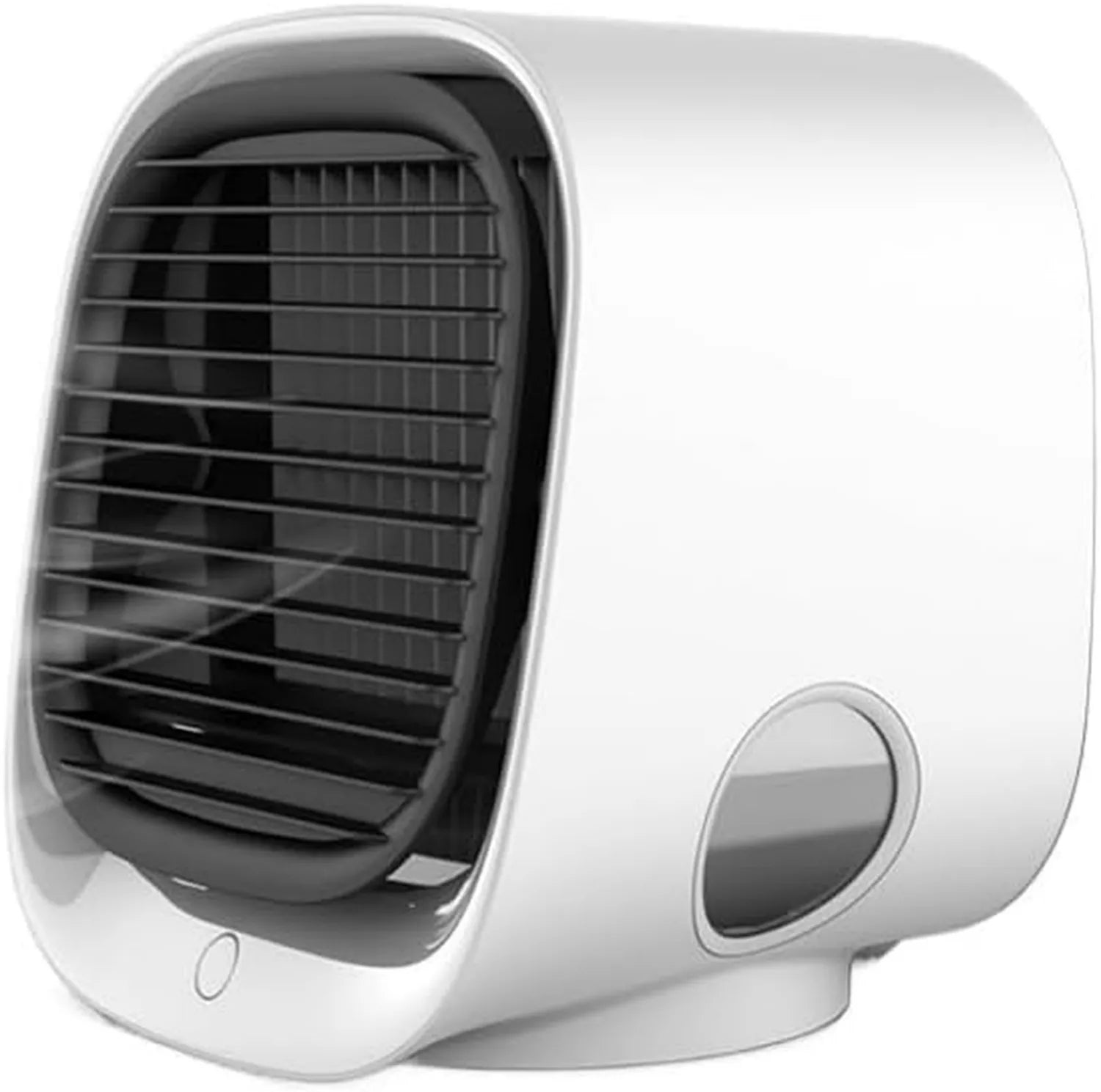 Mobiler Luftkühler Ventilator, Energiesparend und Leise, Ideal für Zuhause und Büro, Weiß - 2er Set