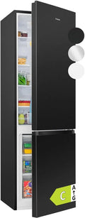 Bomann Kühl-Gefrierkombination, Energieeffizienz C, 180 cm, leise 36 dB, wechselbarer Türanschlag, 268L, schwarz