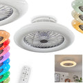 Leiser LED Deckenventilator mit Farbwechsel und Fernbedienung, Weiß, 40W