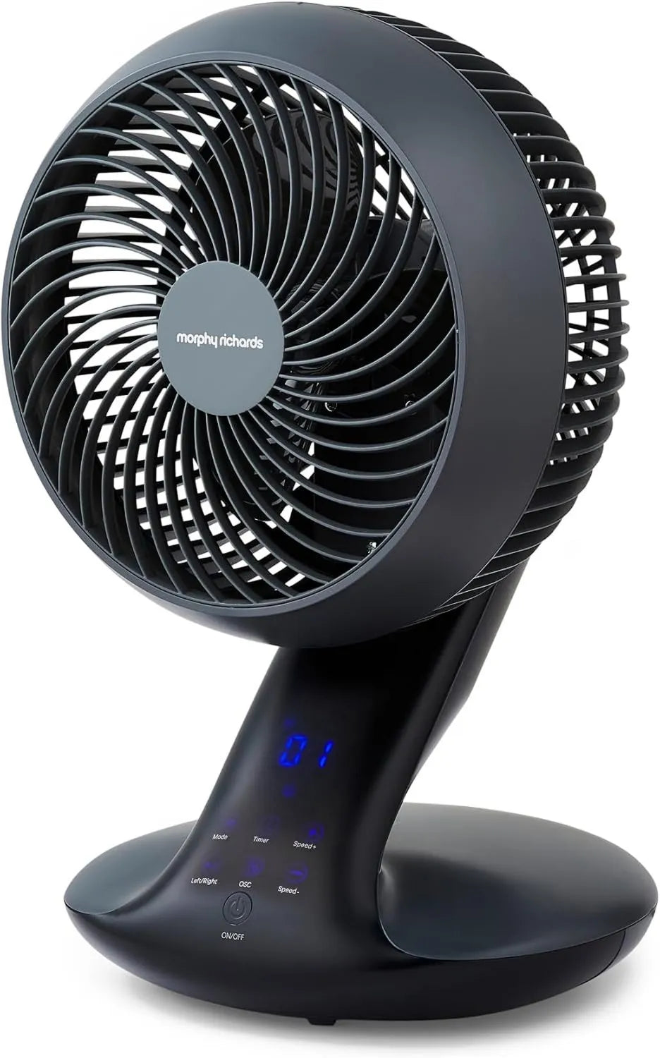Morphy Richards 3D-Oszillation Ventilator mit DC-Motor, Touch-Bedienung, 8 Geschwindigkeiten und Timer