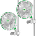 VIVOSUN AeroWave E6 Pro Growzelt-Ventilator mit EC-Motor, WLAN-Steuerung, 10 Stufen & 2 Modi, oszillierend, Luftzirkulator, IP54, 150 mm, 2er Set