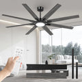 Airwit 183cm Deckenventilator mit LED-Licht und Fernsteuerung, leiser Ventilator aus Verbundholz für Outdoor-Terrassen und große Räume