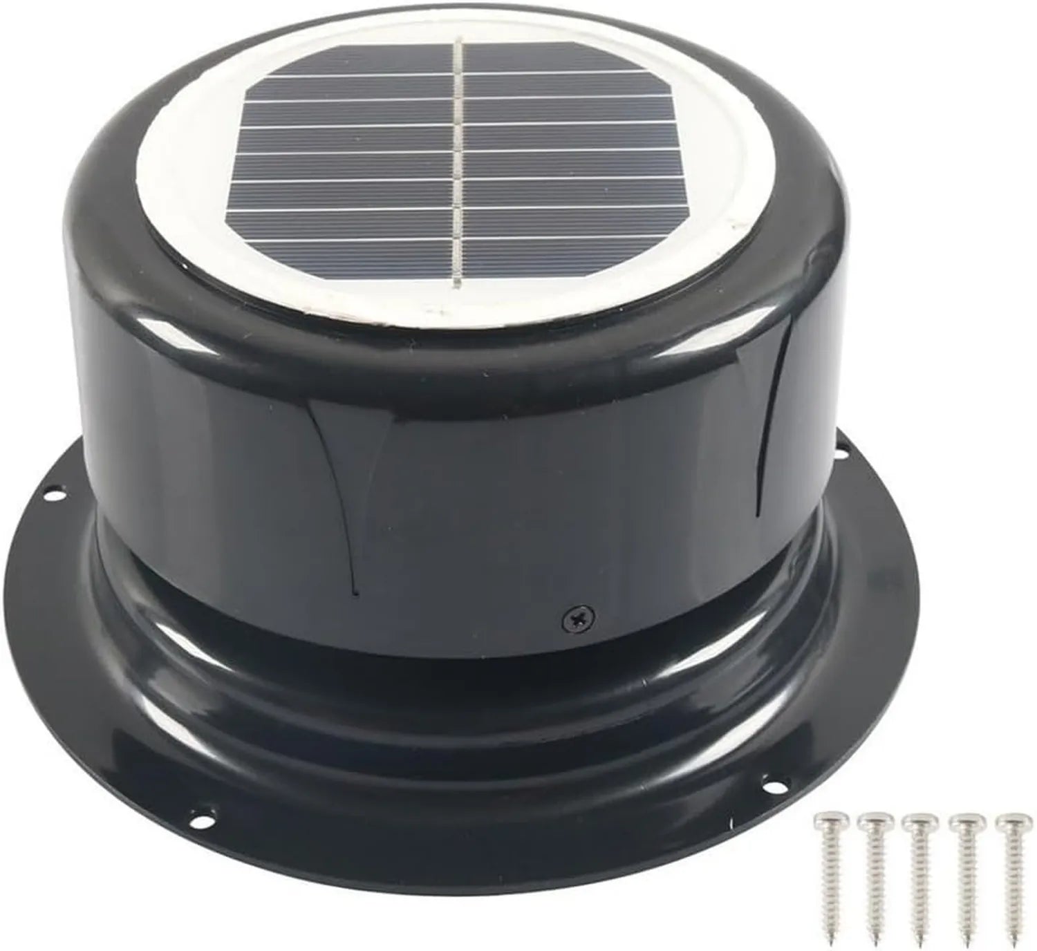 Leiser Solarlüfter für Wohnmobile, effizienter Ventilator mit Temperatursteuerung, einfache Montage, Schwarz