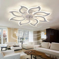 Moderne LED-Deckenventilatorlampe mit Fernbedienung, dimmbar und leise, 6 Geschwindigkeiten, reversibel - Ideal für Schlafzimmer und Wohnzimmer in Weiß