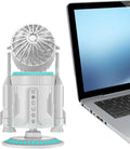 Leiser Tischventilator mit verstellbarem Luftzirkulator, Raketendesign, integrierte Beleuchtung, ideal für Zuhause und Büro