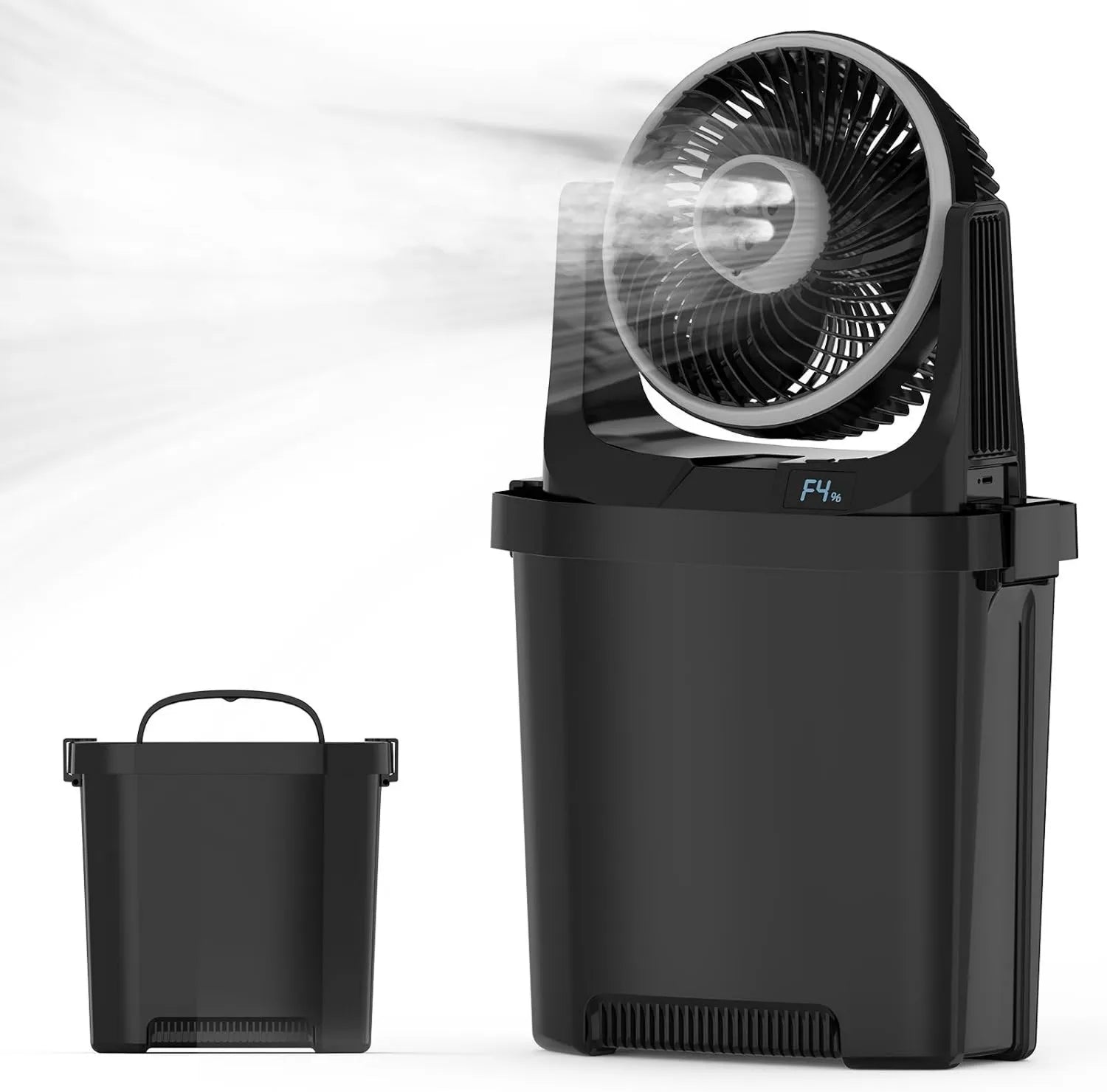 EasyAcc Tragbarer Ventilator mit Vernebelung, 20.000mAh Akku, 7L Wassertank, 90° Schwenkfunktion, Fernbedienung, ideal für Camping und Outdoor