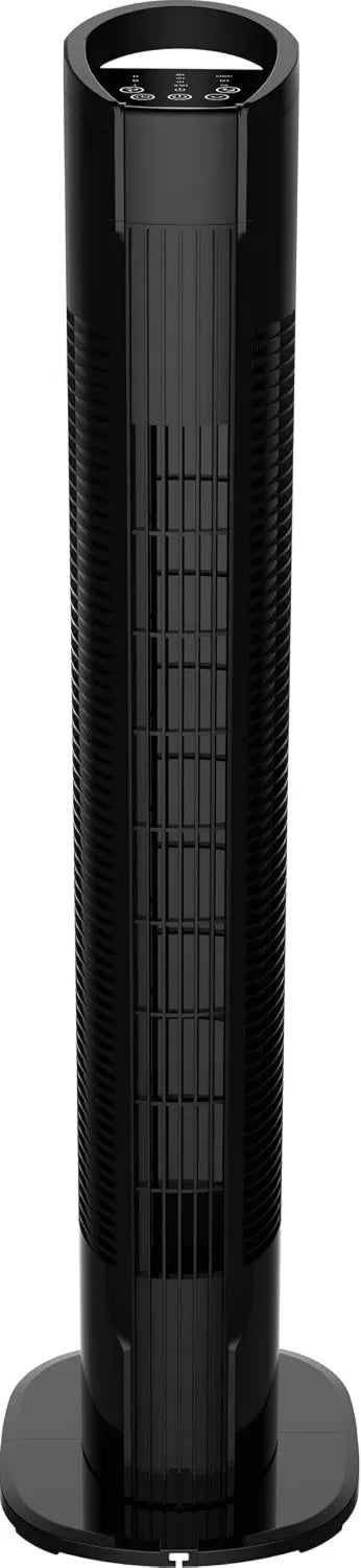 Leiser Turmventilator mit 50 W, Touch-Bedienfeld, 3 Modi und Fernbedienung, Schwarz