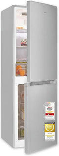 Freistehende No Frost Kühl-Gefrierkombination, 193L, Energiesparend E, Leise 41 dB, LED-Beleuchtung, 160x51x61 cm, Silber