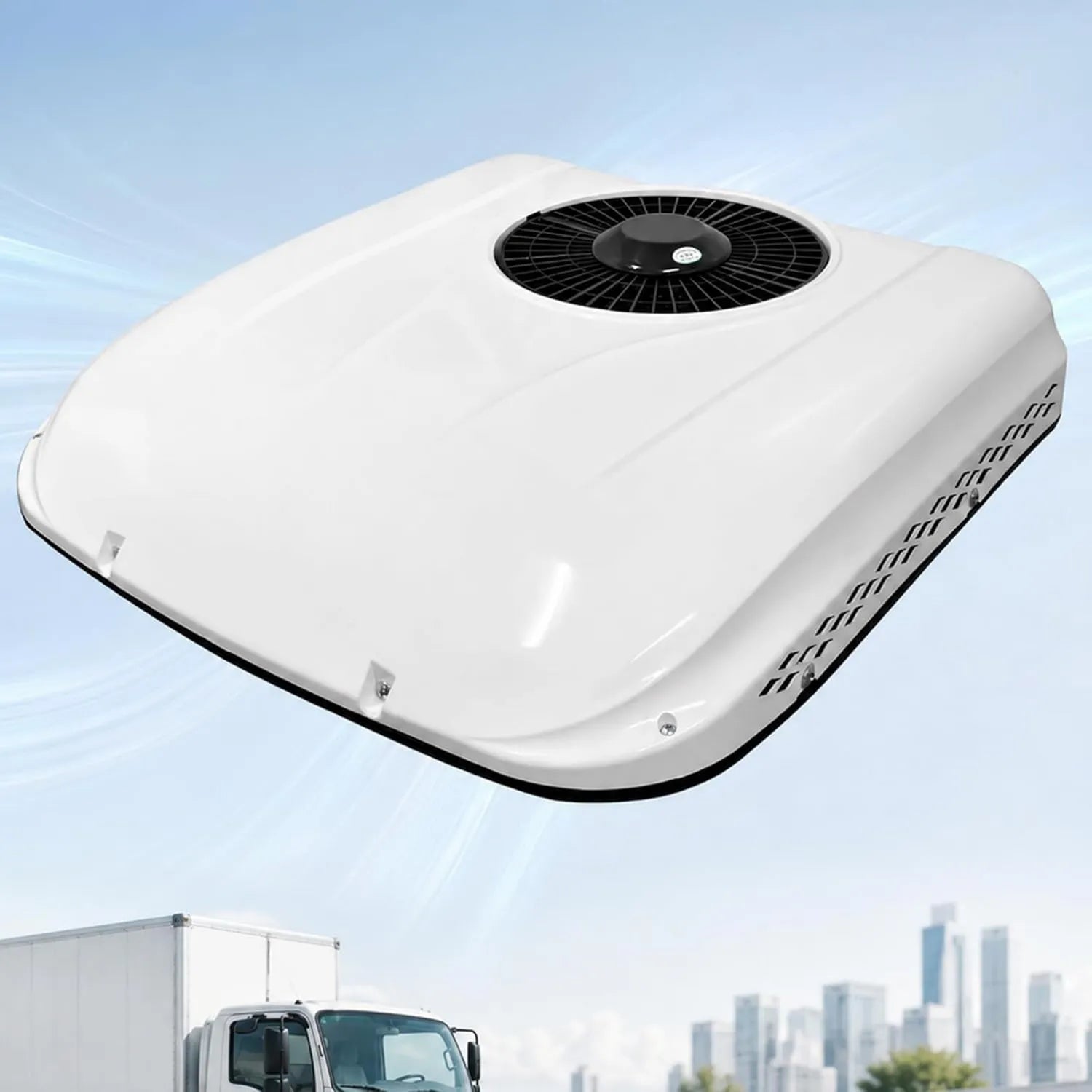 Leise Camper-Klimaanlage 12V/24V, Dachgerät mit Fernbedienung für Wohnmobile und LKW