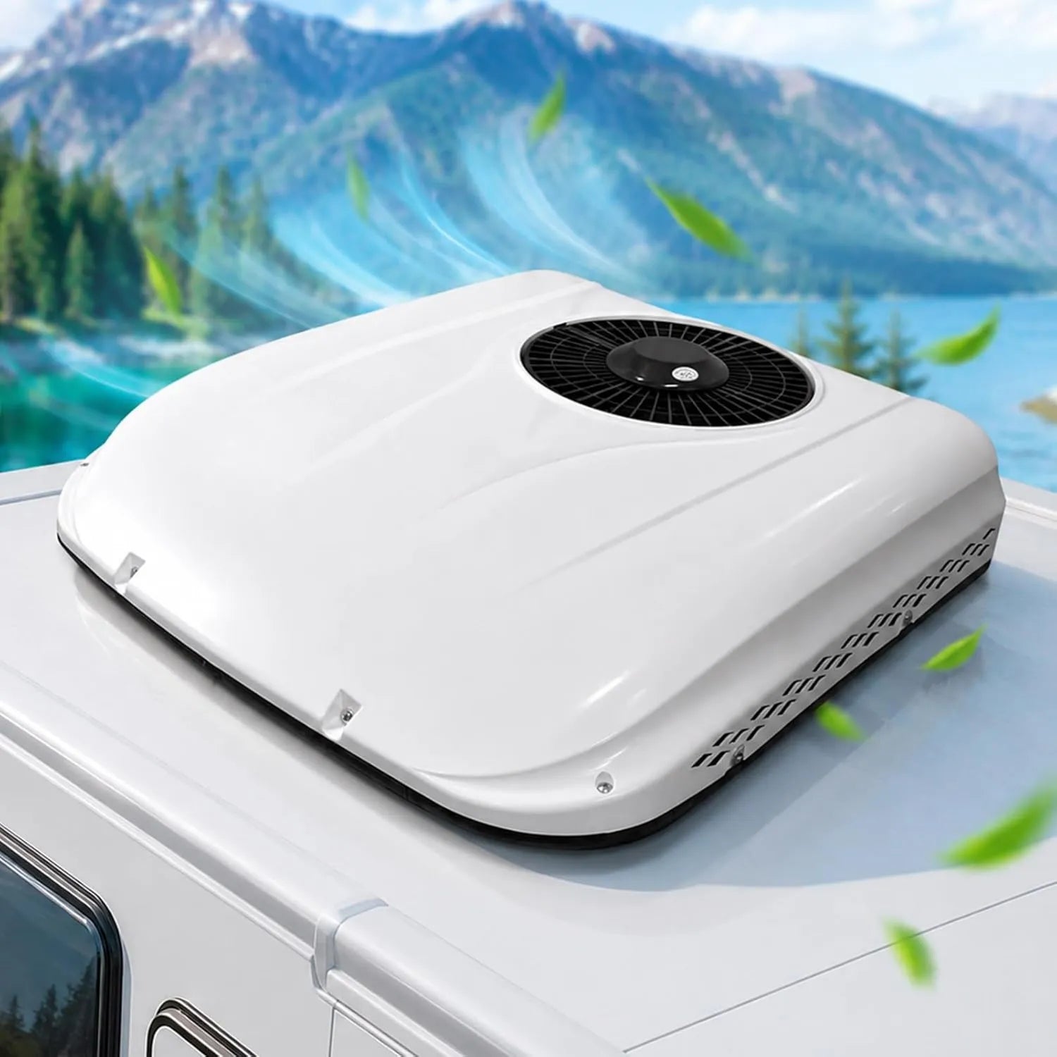 Mobile Dachklimaanlage 12V/24V mit Inverter-Kompressor, Unterspannungsschutz, 1600W-1800W Kühlung für LKW, Wohnmobile und Camper