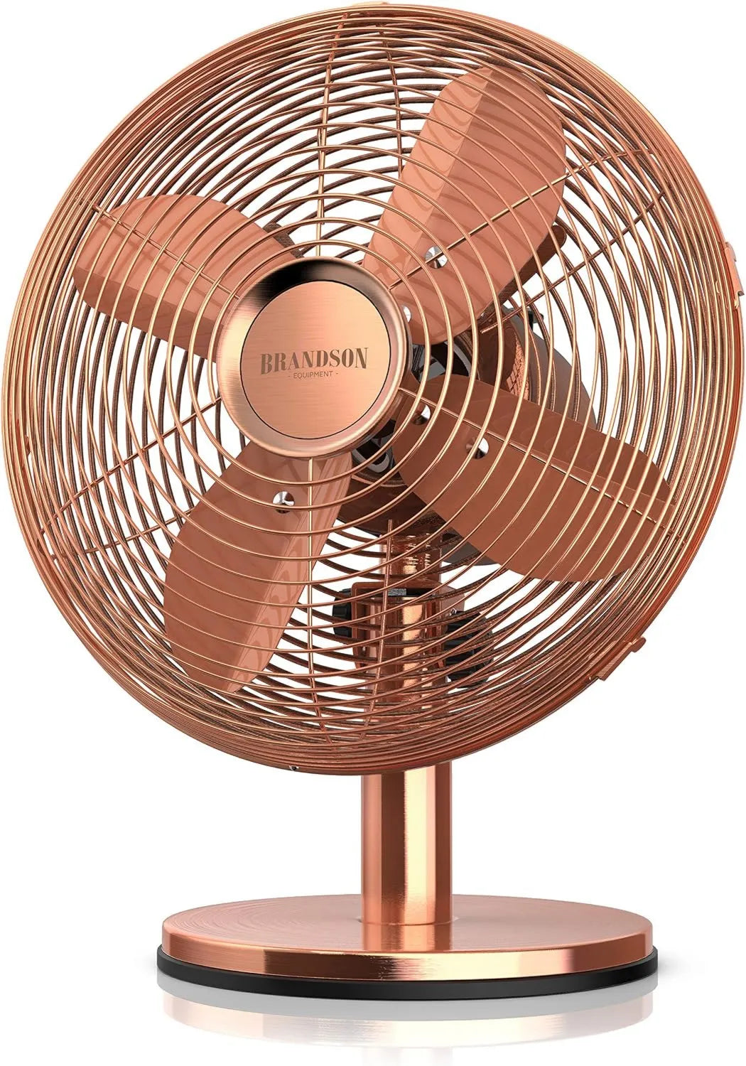 Kupferdesign Tischventilator mit 3 Geschwindigkeiten und Oszillation