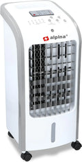 Alpina 4-in-1 Klimagerät mit Fernbedienung und Timer – Luftkühler, Luftbefeuchter, Ventilator – 3 Modi – Reichweite bis 270m³ – Weiß