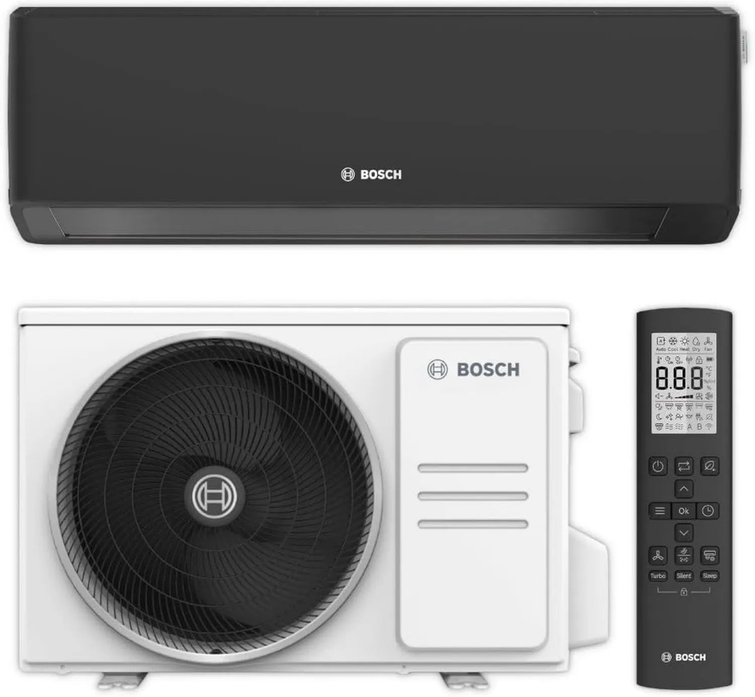 Bosch Klimaanlage Set CL7000i 26 EB, 2,5 kW, Schwarz