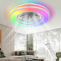 Deckenventilator mit Licht, 50W LED, 42CM, Fernbedienung, RGB, 6 Geschwindigkeiten