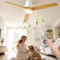 Moderner Deckenventilator 132 CM mit LED-Beleuchtung, Fernbedienung, leiser DC-Motor, dimmbar, Sommer- und Wintermodus