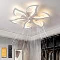 Leiser Deckenventilator mit Licht und Fernbedienung, 6 Geschwindigkeiten, Rückwärtslauf, Speicherfunktion, Schlafmodus, 2-Stunden-Timer, Weiß, 70cm
