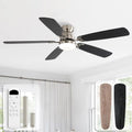 Leiser 132 cm Deckenventilator mit Licht & Fernbedienung, 5 Flügel, DC Motor, 3 Farbmodi, 6 Geschwindigkeiten, Sommer- & Winterbetrieb