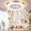 Kristall Deckenventilator mit LED Beleuchtung, Leiser Betrieb, Dimmbar 3000K-6500K, Fernbedienung & Umkehrfunktion, Ideal für Wohn-, Schlaf- und Kinderzimmer