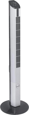 Moderner Design-Turmventilator mit 3 Geschwindigkeitsstufen, 107 cm Höhe, 50 W, Schwarz/Grau